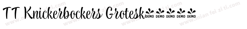 TT Knickerbockers Grotesk字体转换